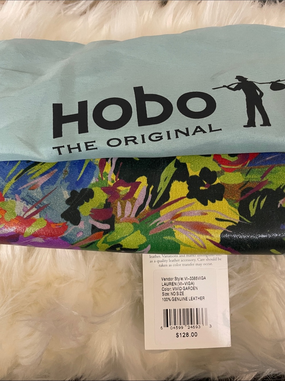 NWT HOBO Multicolor Floral Leather Clutch